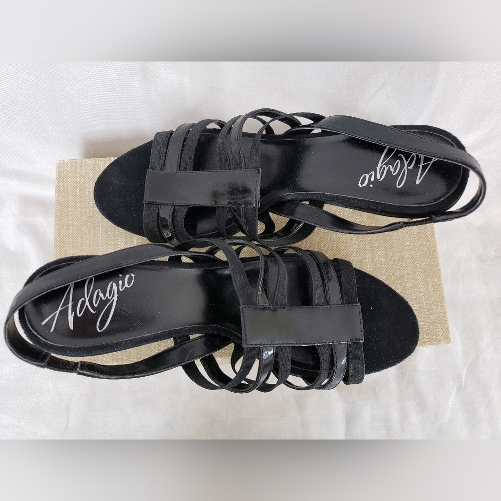 Adagio Leather Heeled Sandals Sz8 - Picture 3 of 5